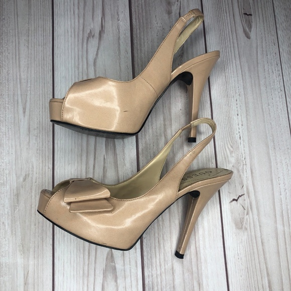 Guess Blush Beige Nude High Heel Size 7.5 - Picture 6 of 8
